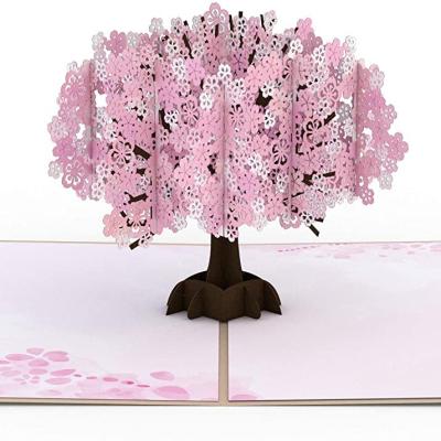 China Wholesale Modern Classic 3D Cherry Flower Card Automatic Mother's Day Card Party Fiesta Decorations Greeting Card for sale