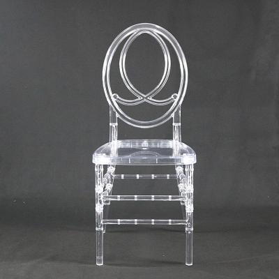 China Lowest Price Modern Stackable Transparent Acrylic Wedding Events Clear Crystal PC Dining Plastic Chair for sale