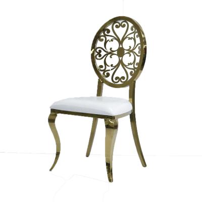 China Modern Antique Design Party Mirror Stainless Steel Rental Gold Wedding Chairs For Events for sale