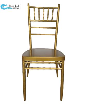 China Modern Hot Sale With Cushion Wholesale Gold Chiavari Wedding Chair For Event for sale