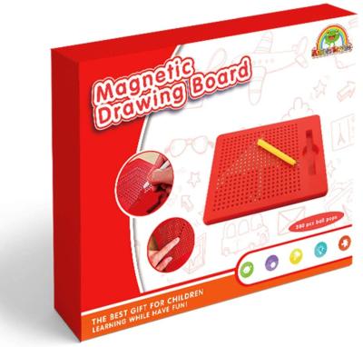 China Building Toy Magnet Toys Magnetic Drawing Board For Toddlers With Beads And Stylus Drawing STEM Toy Gift For Kids for sale