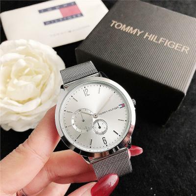 China Cheap Silver Brand Auto Date Mesh Wristwatches Custom First-hand Supplier Wrist Watches Mens Male Premium Watch Carrier Class Watch for sale