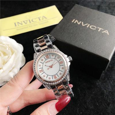 China Day/date pearl dial watches women wrist moissanite watch diamond luxury female uhr bling herren charm bracelet watch band for sale