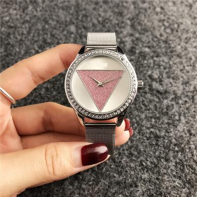 China Auto Date Customize Your Function Luxury Brand Japan Quartz Movement Stainless Steel Watch Women Quartz Diamond Bracelet Mesh for sale