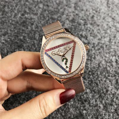 China Shinning Date 021 Ladies Watches Low MOQ Sales Women Quartz Diamond Watch Clock OEM Lady Reloj Mesh Strap Automatic Hot Strap Wrist for sale