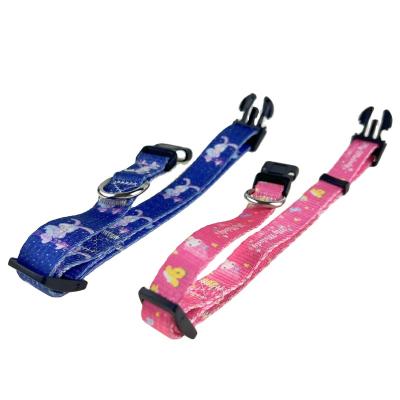 China Custom Adjustable Pet Accessories Sublimation Polyester Dog Collar Adjustable Wholesale for sale