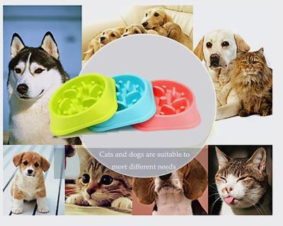 China Slow Feeder Maze Interactive Puzzle Cat Bowl Non Skid Dog Bowl Non-automatic Feeder Blow Up Pointer Dog Food Bowl for sale