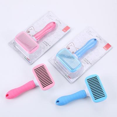 China Stocked Pet Comb for Cat Pet Comb for Dog Automatic Pet Hair Removal Brush for sale