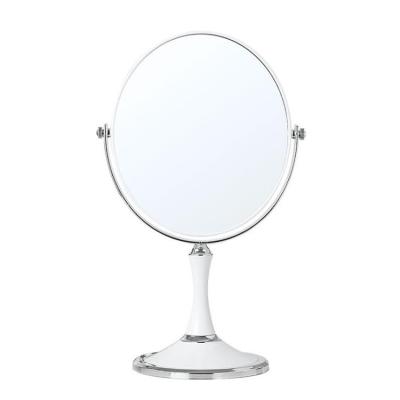 China European type minimalist style 6 inch fashion princess dressing table mirror 1:2 magnification double-sided rotary table mirror for sale