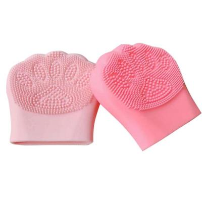 China New Hand Viable Soft Cover Cat Claw Silicone Brush Face Cleansing Blast For Face Beauty And Washing for sale