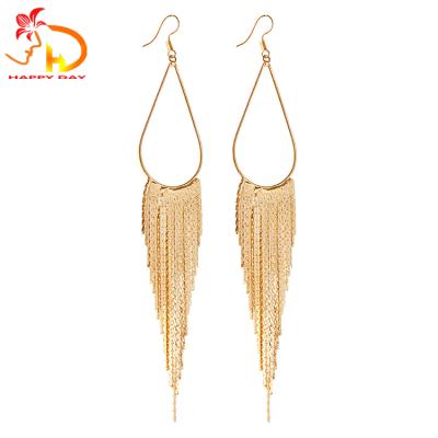 China Super Classic Top Selling Quality Women Gold And Silver Tassel Earrings for sale