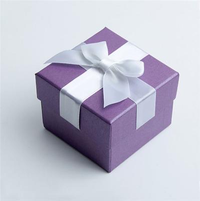 China For Custom Logo Fashion Jewelry Packaging Paper Hot Selling Purple Jewelry Box for sale