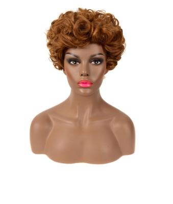 China Other Hair Wigs For Black Women Short Machined Wig With Curl 27# Hair Wigs for sale