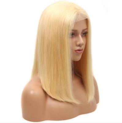 China Straight Hair Lace Front Gs Fast Shipping 613 Lace Frontal Bob Wigs Honey Blonde Wigs 5x1 T Part for sale