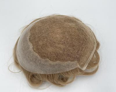 China BV 100% Natural And Breathable Swiss Lace Base Q6 22R# Human Hair Toupee For Man for sale