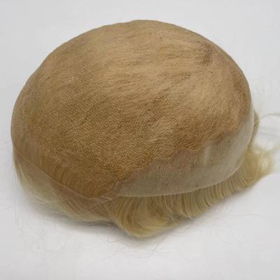 China Q6 Straight Toupee For Swiss Hair Wig Light Color 613 Human Hair Short Human Hair Men Toupee for sale