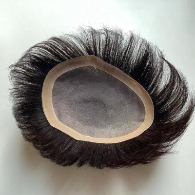 China Fashion Handsome Straight Hair Style Fashion Men Mono Low Hairpiece Hairpiece for sale