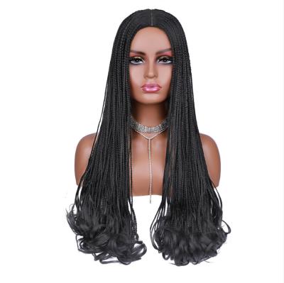 China Synthetic High Temperature Dirty Braid Wig Three-Strand Wire Hair Female Wig for sale