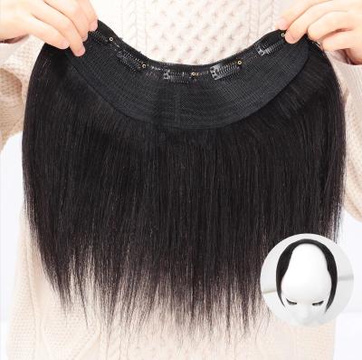 China Fluffy Black U Shaped Hair Extension Straight Hair Piece Wig One Piece Long Hair Soft Seamless Increase Female Volume Long for sale