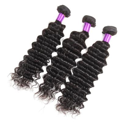 China Cheap Deep Wave Wholesale 100% Remy Hair Deep Wave Hair Bundles for sale