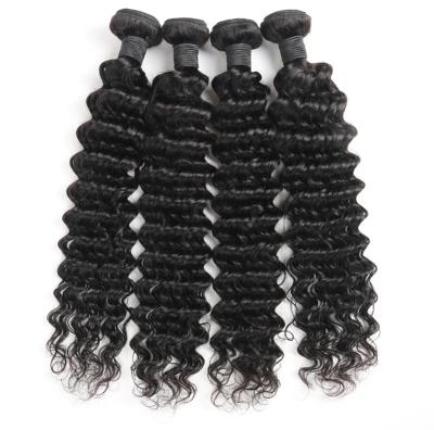 China Deep Wave Deep Wave Bundles Indian Raw Hair Color 100% Virgin Hair Natural Unprocessed Hair Extensions for sale