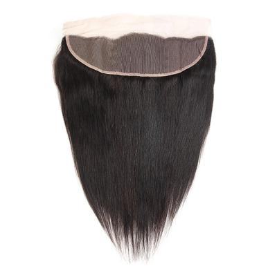 China High Quality Natural Black Transparent Straight Lace Closure Virgin Hair 13X4 Virgin Hair Frontal Closure for sale