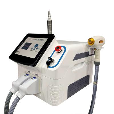 China Multifunctional Anti-puffiness Three-wavelength 755 1064 808 diode laser hair removal and permanent picosecond tattoo removal machine for sale