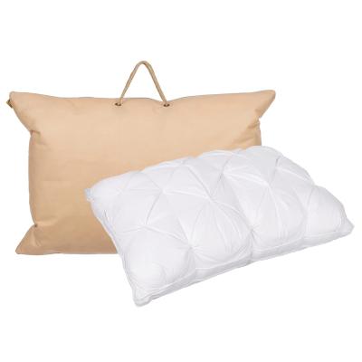 China Customized Hot White Case Design Good Quality Goose Feather Down Pillow Hotel Bed Pillow Wholesale 1000g Hilton With Bag for sale