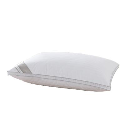 China High Quality Folded Cotton Sleep Pillow Queen Size 90% White Goose Down Pillow for sale