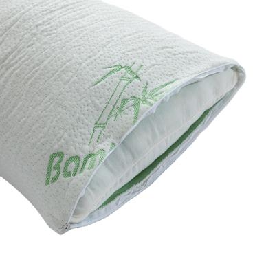 China Amazon Hot Sale High Quality Bamboo Comfort Cover Anti-Snore Neck Folded Cool Gel Shredded Bamboo Memory Foam Pillow for sale