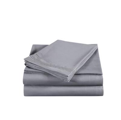 China Soft Stain Resistant Cotton Fabric Pillowcase Fitted Sheet Bed Sheet Set for sale