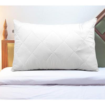 China Anti-bacteria Popular Amazon Custom Size White Cotton Quilted Pillow Protector Zippered Pillow Case for sale