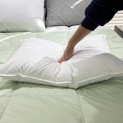 China High Quality EN12934 Anti Static Down Passage Hotel Neck 30% White Goose Feather Pillow for sale