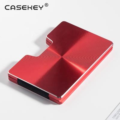 China Fashion rfid wallet blocking reader lock bank card holder id bank card case protection metal credit nfc holder for sale