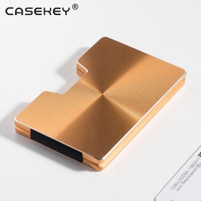 China 2021 fashion casekey metal wallet bank credit id card holder with metal clip for sale