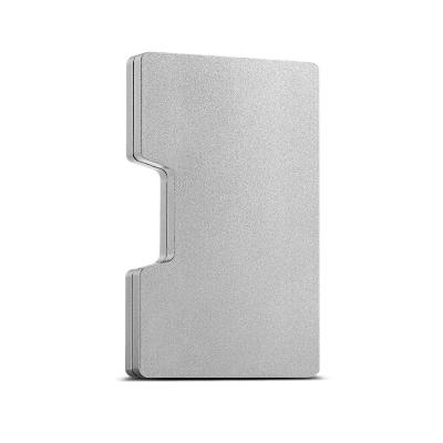 China 2021 custom casekey metal rfid wallet fashion matte aluminum credit card holder for sale