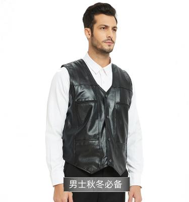 China HJE-V01-25 Winter Wool Vest Windproof Male Cotton-padded Vests Coated Clothing Warm Cashmere Mens Waistcoats Men's Sleeveless Vest Jackets for sale