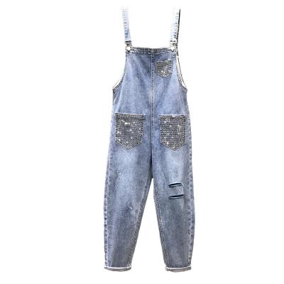 China Overall China Manufacturer Breathable High Quality Light Leisure Denim Blues For Women Loose Denim Overalls Wholesale for sale