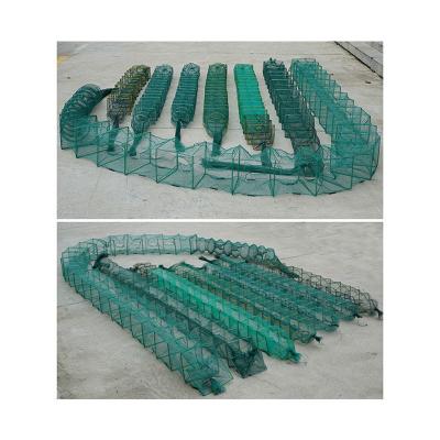 China 2021 Lobster Net Quality Guaranteed Fishing Cage Top Sales Shrimp Trap Net Festoon Farming Net Cage for sale