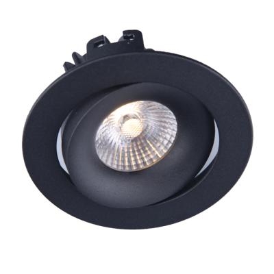 China Scandinavian Led Recess Around Square Led Ceiling Light Factory Adjustable Down Light Dimmable Led Cob Downlights for sale