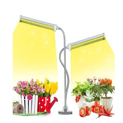 China Seed Starting 2 Heads 210leds Amazon Full Spectrum Led Grow Lights Indoor Plant Lamp for sale