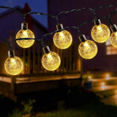 China 3 Modes Christmas Motion Sensor Decoration 50LEDS Crystal Ball Outdoor String 2M Solar Lamp Power LED Garden Fairy Lights for sale