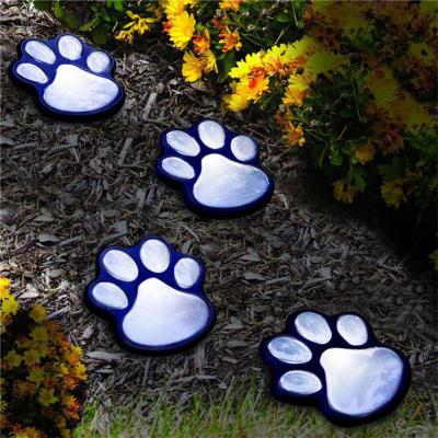 China 3 Modes Solar Colorful Paw Print Lights, Solar Path Paw Animal Design Motion Sensor Changing Decorative Lamp for Walkway Lighting Dog Cat Lover for sale