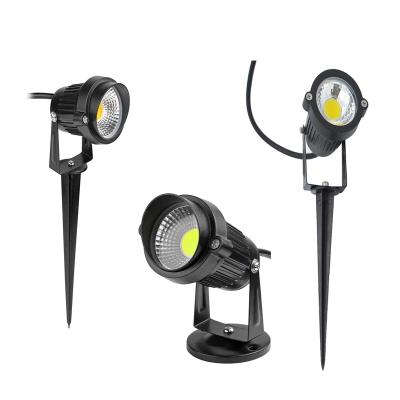 China Modern Outdoor Adjustable Heat Resistant Garden Spike Led Light 12v 110v 220v Garden Anti-Thunder 3w/5w Spike Light 3w Cob Sun Shade Light for sale