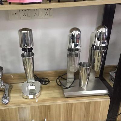 China Electric Eggnog Mixer Fruit Milk Shaker Machine Stainless Steel Milkshake Single Head Mixer for sale