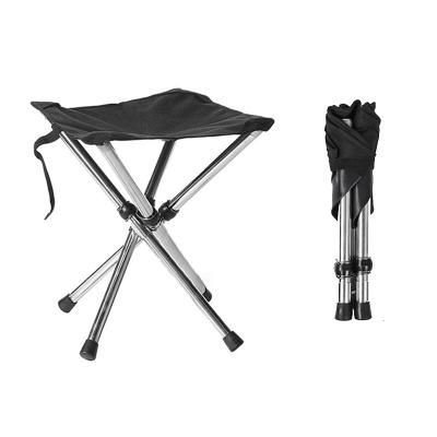 China Mini Metal Camping Easy Leisure Outdoor Telescopic Metal Easy Carry Portable Folding Folding Fishing Seat Stools For Hiking for sale