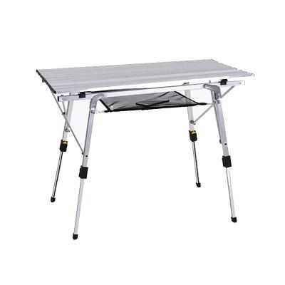 China Rolled Lightweight Aluminum Height Adjustable Folding Table 3ft Portable Camping Lightweight Foldable Table for sale