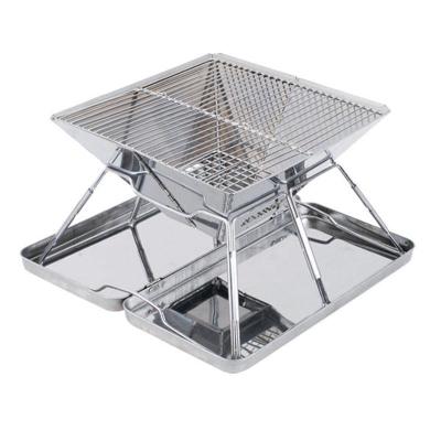 China Easily Assembled Mini Portable Folding Outdoor Stainless Steel Charcoal BBQ Grill for sale