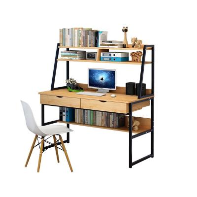 China Other Simple Modern Computer Desk For Student Bedroom Home Office With Shelf Integrated Table for sale