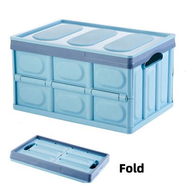 China 30L Viable PP Plastic Folding Foldable Plastic Box Storage Basket Car Trunk Storage Box Free Samples Available for sale